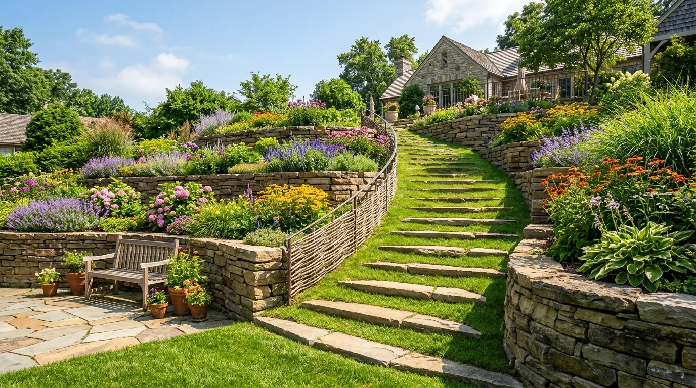 11 Beautiful Sloped Backyard Landscaping Ideas